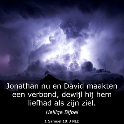 Picture 03 - 1 Samuël 18:3 NLD - Jonathan nu en David maakten een verbond, dewijl - Bible Verse Picture