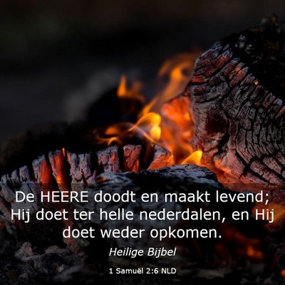 Picture 03 - 1 Samuël 2:6 NLD - De HEERE doodt en maakt levend; Hij doet ter - Bible Verse Picture