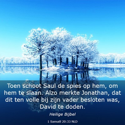 Picture 03 - 1 Samuël 20:33 NLD - Toen schoot Saul de spies op hem, om hem te - Bible Verse Picture
