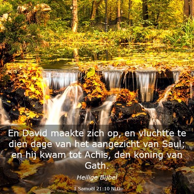 Picture 03 - 1 Samuël 21:10 NLD - En David maakte zich op, en vluchtte te dien dage - Bible Verse Picture