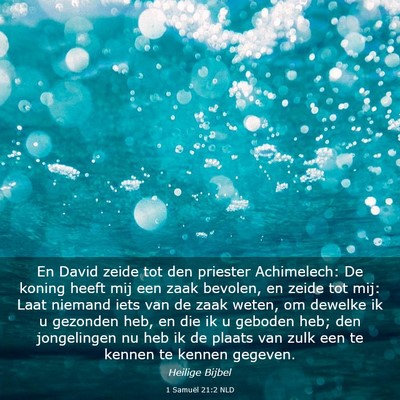 Picture 03 - 1 Samuël 21:2 NLD - En David zeide tot den priester Achimelech: De - Bible Verse Picture