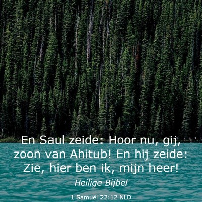 Picture 03 - 1 Samuël 22:12 NLD - En Saul zeide: Hoor nu, gij, zoon van Ahitub! En - Bible Verse Picture
