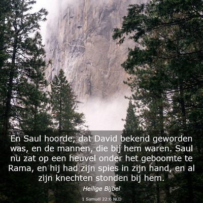 Picture 03 - 1 Samuël 22:6 NLD - En Saul hoorde, dat David bekend geworden was, en - Bible Verse Picture