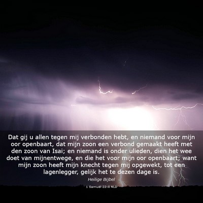 Picture 03 - 1 Samuël 22:8 NLD - Dat gij u allen tegen mij verbonden hebt, en - Bible Verse Picture