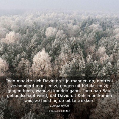 Picture 03 - 1 Samuël 23:13 NLD - Toen maakte zich David en zijn mannen op, omtrent - Bible Verse Picture