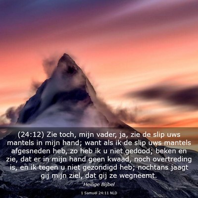 Picture 03 - 1 Samuël 24:11 NLD - (24:12) Zie toch, mijn vader, ja, zie de slip uws - Bible Verse Picture