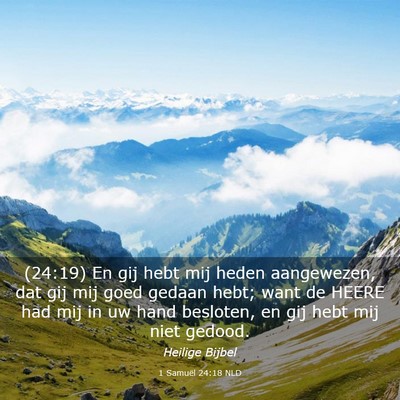 Picture 03 - 1 Samuël 24:18 NLD - (24:19) En gij hebt mij heden aangewezen, dat gij - Bible Verse Picture