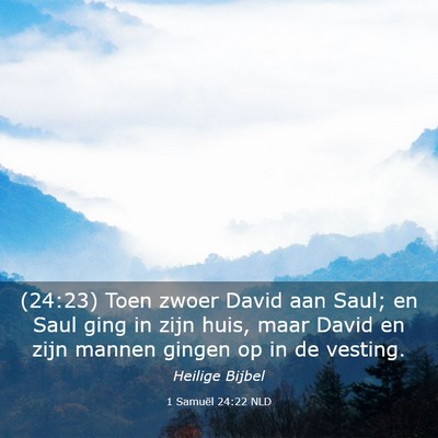 Picture 03 - 1 Samuël 24:22 NLD - (24:23) Toen zwoer David aan Saul; en Saul ging - Bible Verse Picture