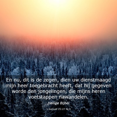 Picture 03 - 1 Samuël 25:27 NLD - En nu, dit is de zegen, dien uw dienstmaagd mijn - Bible Verse Picture