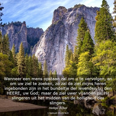 Picture 03 - 1 Samuël 25:29 NLD - Wanneer een mens opstaan zal om u te vervolgen, - Bible Verse Picture