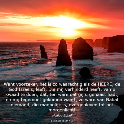 Picture 03 - 1 Samuël 25:34 NLD - Want voorzeker, het is zo waarachtig als de - Bible Verse Picture