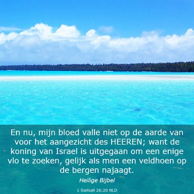 Picture 03 - 1 Samuël 26:20 NLD - En nu, mijn bloed valle niet op de aarde van voor - Bible Verse Picture