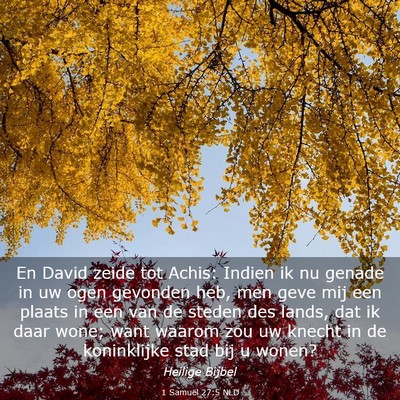 Picture 03 - 1 Samuël 27:5 NLD - En David zeide tot Achis: Indien ik nu genade in - Bible Verse Picture