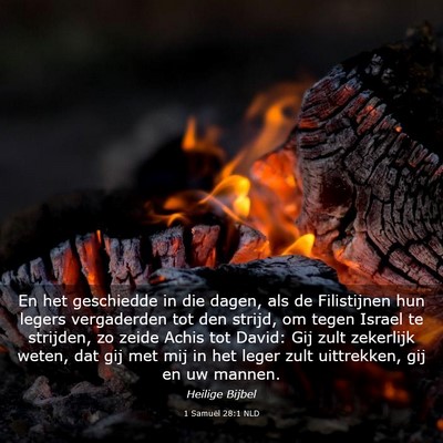 Picture 03 - 1 Samuël 28:1 NLD - En het geschiedde in die dagen, als de - Bible Verse Picture