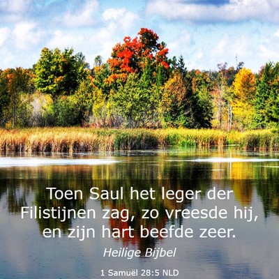Picture 03 - 1 Samuël 28:5 NLD - Toen Saul het leger der Filistijnen zag, zo - Bible Verse Picture
