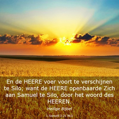 Picture 03 - 1 Samuël 3:21 NLD - En de HEERE voer voort te verschijnen te Silo; - Bible Verse Picture