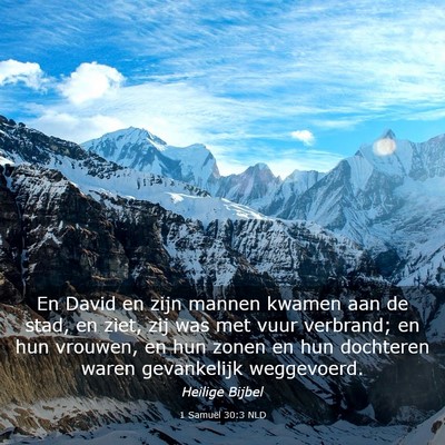 Picture 03 - 1 Samuël 30:3 NLD - En David en zijn mannen kwamen aan de stad, en - Bible Verse Picture
