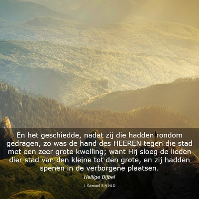 Picture 03 - 1 Samuël 5:9 NLD - En het geschiedde, nadat zij die hadden rondom - Bible Verse Picture