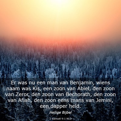 Picture 03 - 1 Samuël 9:1 NLD - Er was nu een man van Benjamin, wiens naam was - Bible Verse Picture