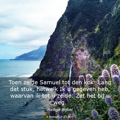 Picture 03 - 1 Samuël 9:23 NLD - Toen zeide Samuel tot den kok: Lang dat stuk, - Bible Verse Picture