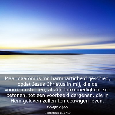 Picture 03 - 1 Timotheüs 1:16 NLD - Maar daarom is mij barmhartigheid geschied, opdat - Bible Verse Picture