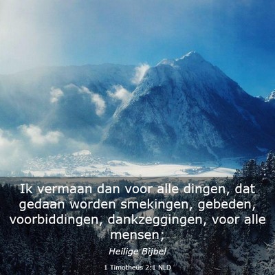 Picture 03 - 1 Timotheüs 2:1 NLD - Ik vermaan dan voor alle dingen, dat gedaan - Bible Verse Picture