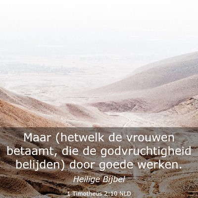 Picture 03 - 1 Timotheüs 2:10 NLD - Maar (hetwelk de vrouwen betaamt, die de - Bible Verse Picture