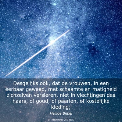 Picture 03 - 1 Timotheüs 2:9 NLD - Desgelijks ook, dat de vrouwen, in een eerbaar - Bible Verse Picture