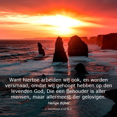 Picture 03 - 1 Timotheüs 4:10 NLD - Want hiertoe arbeiden wij ook, en worden - Bible Verse Picture