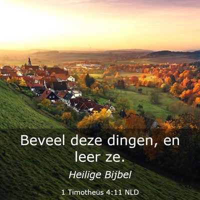 Picture 03 - 1 Timotheüs 4:11 NLD - Beveel deze dingen, en leer - Bible Verse Picture