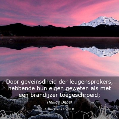 Picture 03 - 1 Timotheüs 4:2 NLD - Door geveinsdheid der leugensprekers, hebbende - Bible Verse Picture