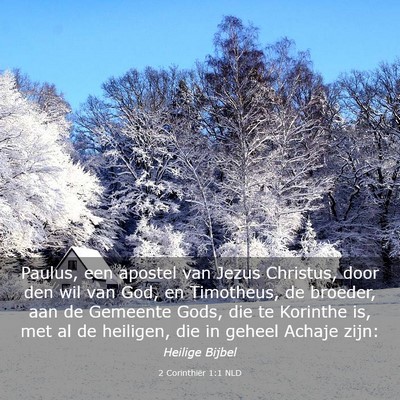 Picture 03 - 2 Corinthiër 1:1 NLD - Paulus, een apostel van Jezus Christus, door den - Bible Verse Picture