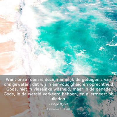 Picture 03 - 2 Corinthiër 1:12 NLD - Want onze roem is deze, namelijk de getuigenis - Bible Verse Picture