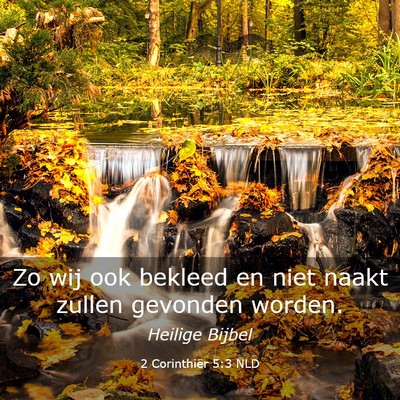 Picture 03 - 2 Corinthiër 5:3 NLD - Zo wij ook bekleed en niet naakt zullen gevonden - Bible Verse Picture