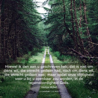 Picture 03 - 2 Corinthiër 7:12 NLD - Hoewel ik dan aan u geschreven heb, dat is niet - Bible Verse Picture