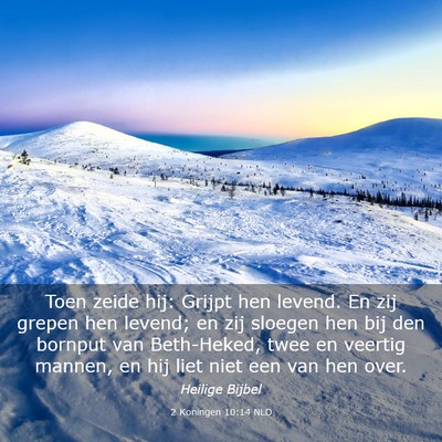Picture 03 - 2 Koningen 10:14 NLD - Toen zeide hij: Grijpt hen levend. En zij grepen - Bible Verse Picture