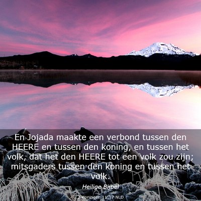 Picture 03 - 2 Koningen 11:17 NLD - En Jojada maakte een verbond tussen den HEERE en - Bible Verse Picture