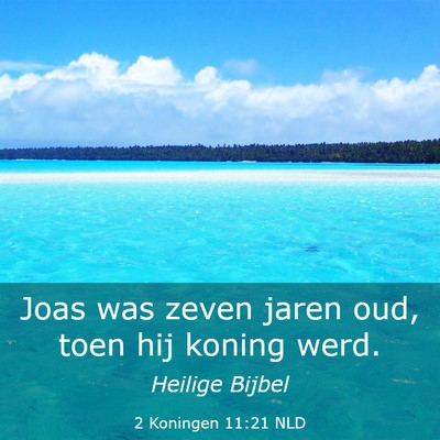 Picture 03 - 2 Koningen 11:21 NLD - Joas was zeven jaren oud, toen hij koning - Bible Verse Picture