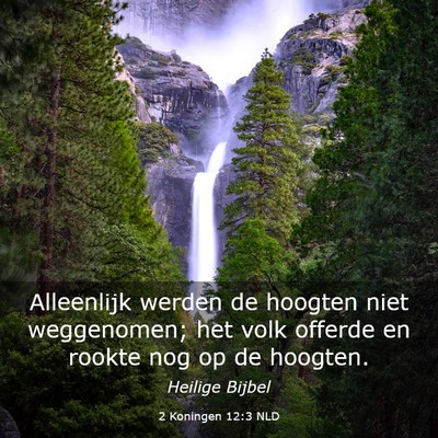 Picture 03 - 2 Koningen 12:3 NLD - Alleenlijk werden de hoogten niet weggenomen; het - Bible Verse Picture