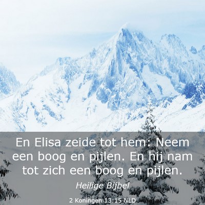 Picture 03 - 2 Koningen 13:15 NLD - En Elisa zeide tot hem: Neem een boog en pijlen. - Bible Verse Picture
