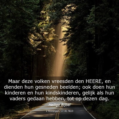 Picture 03 - 2 Koningen 17:41 NLD - Maar deze volken vreesden den HEERE, en dienden - Bible Verse Picture