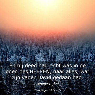 Picture 03 - 2 Koningen 18:3 NLD - En hij deed dat recht was in de ogen des HEEREN, - Bible Verse Picture
