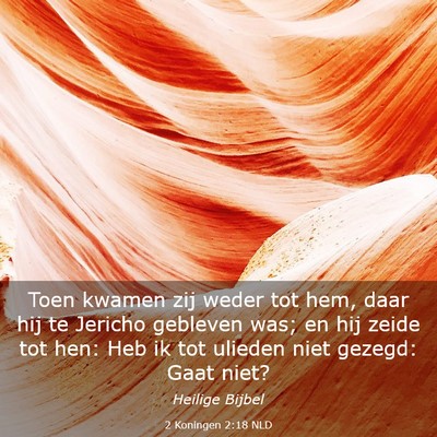Picture 03 - 2 Koningen 2:18 NLD - Toen kwamen zij weder tot hem, daar hij te - Bible Verse Picture