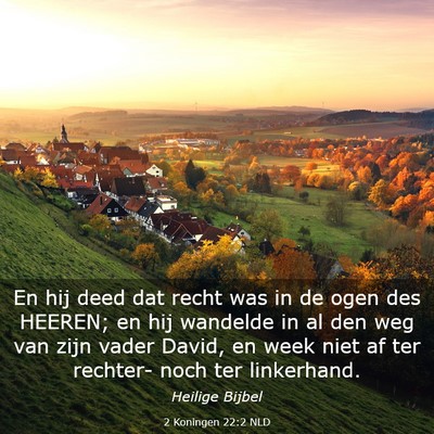Picture 03 - 2 Koningen 22:2 NLD - En hij deed dat recht was in de ogen des HEEREN; - Bible Verse Picture