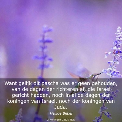 Picture 03 - 2 Koningen 23:22 NLD - Want gelijk dit pascha was er geen gehouden, van - Bible Verse Picture