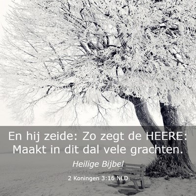 Picture 03 - 2 Koningen 3:16 NLD - En hij zeide: Zo zegt de HEERE: Maakt in dit dal - Bible Verse Picture