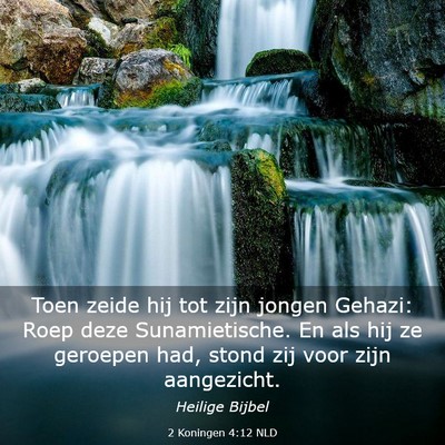 Picture 03 - 2 Koningen 4:12 NLD - Toen zeide hij tot zijn jongen Gehazi: Roep deze - Bible Verse Picture