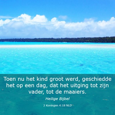 Picture 03 - 2 Koningen 4:18 NLD - Toen nu het kind groot werd, geschiedde het op - Bible Verse Picture