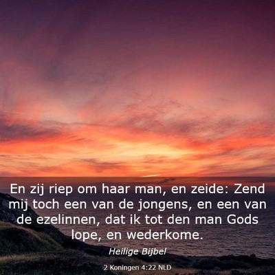 Picture 03 - 2 Koningen 4:22 NLD - En zij riep om haar man, en zeide: Zend mij toch - Bible Verse Picture