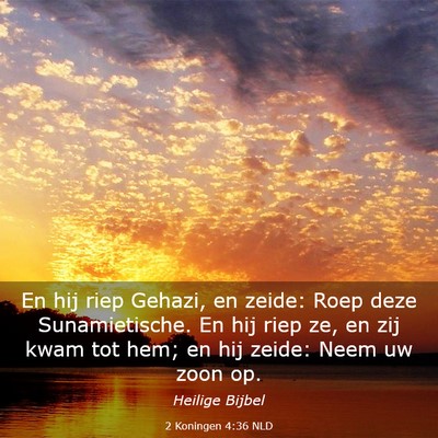 Picture 03 - 2 Koningen 4:36 NLD - En hij riep Gehazi, en zeide: Roep deze - Bible Verse Picture